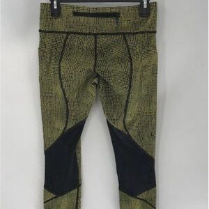 lululemon athletica Green and Black Leggings